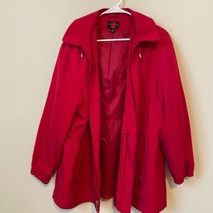 Bright Red Rain Coat